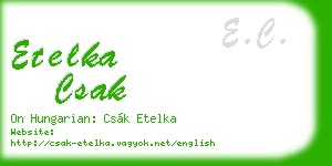 etelka csak business card